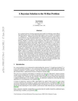 A Bayesian Solution to the M-Bias Problem