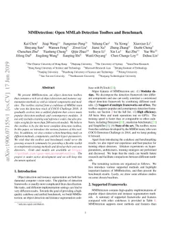 MMDetection: Open MMLab Detection Toolbox and Benchmark
