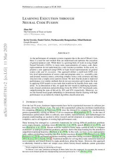 Learning Execution through Neural Code Fusion