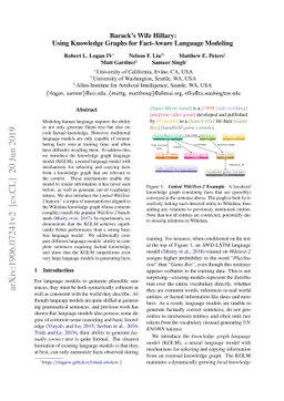 Barack's Wife Hillary: Using Knowledge-Graphs for Fact-Aware Language
  Modeling