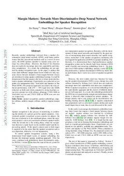 Margin Matters: Towards More Discriminative Deep Neural Network
  Embeddings for Speaker Recognition
