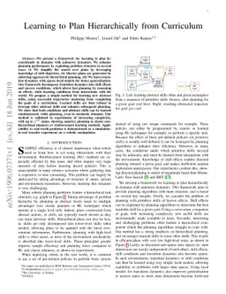 Learning to Plan Hierarchically from Curriculum