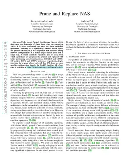Prune and Replace NAS