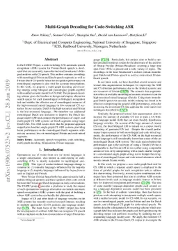 Multi-Graph Decoding for Code-Switching ASR