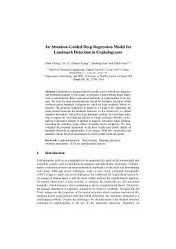 An Attention-Guided Deep Regression Model for Landmark Detection in
  Cephalograms