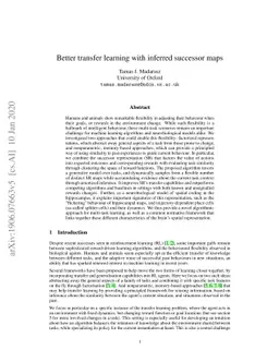 Better transfer learning with inferred successor maps