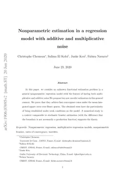Nonparametric estimation in a regression model with additive and
  multiplicative noise