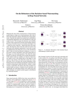On the Robustness of the Backdoor-based Watermarking in Deep Neural
  Networks