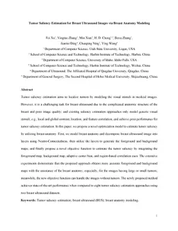 Tumor Saliency Estimation for Breast Ultrasound Images via Breast
  Anatomy Modeling