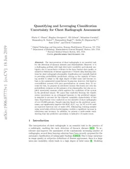 Quantifying and Leveraging Classification Uncertainty for Chest
  Radiograph Assessment
