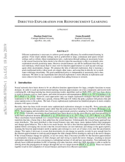 Directed Exploration for Reinforcement Learning