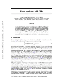 Kernel quadrature with DPPs