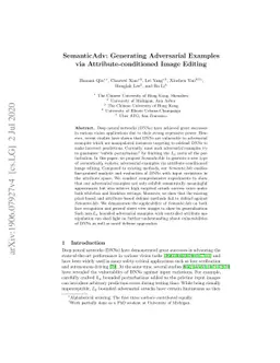 SemanticAdv: Generating Adversarial Examples via Attribute-conditional
  Image Editing
