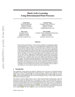 Batch Active Learning Using Determinantal Point Processes