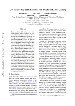 Low-resource Deep Entity Resolution with Transfer and Active Learning