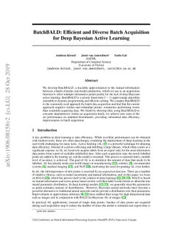 BatchBALD: Efficient and Diverse Batch Acquisition for Deep Bayesian
  Active Learning