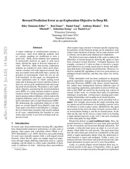 Reward Prediction Error as an Exploration Objective in Deep RL