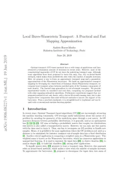 Local Bures-Wasserstein Transport: A Practical and Fast Mapping
  Approximation