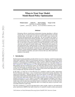 When to Trust Your Model: Model-Based Policy Optimization