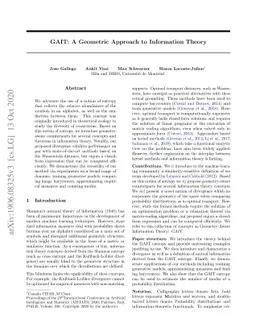 GAIT: A Geometric Approach to Information Theory