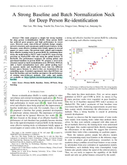 A Strong Baseline and Batch Normalization Neck for Deep Person
  Re-identification