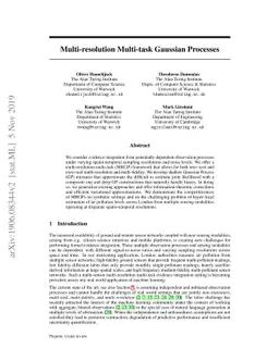 Multi-resolution Multi-task Gaussian Processes