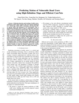 Predicting Motion of Vulnerable Road Users using High-Definition Maps
  and Efficient ConvNets