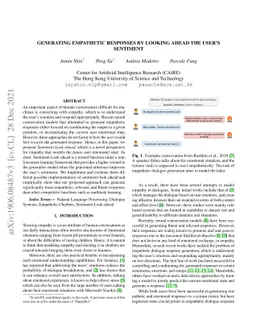 Generating Empathetic Responses by Looking Ahead the User's Sentiment