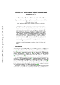 Efficient data augmentation using graph imputation neural networks