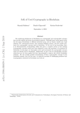 SoK of Used Cryptography in Blockchain