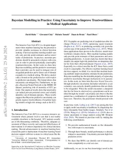 Bayesian Modelling in Practice: Using Uncertainty to Improve
  Trustworthiness in Medical Applications