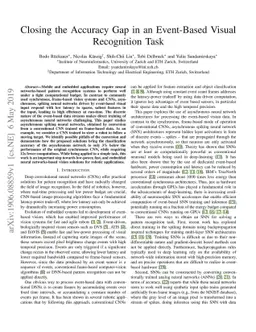 Closing the Accuracy Gap in an Event-Based Visual Recognition Task