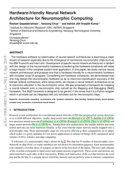 Hardware-friendly Neural Network Architecture for Neuromorphic Computing