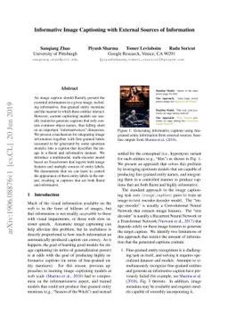 Informative Image Captioning with External Sources of Information