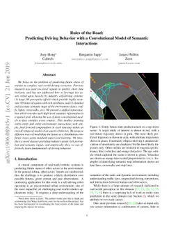 Rules of the Road: Predicting Driving Behavior with a Convolutional
  Model of Semantic Interactions