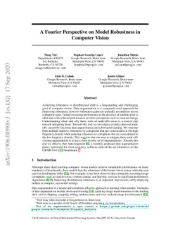 A Fourier Perspective on Model Robustness in Computer Vision