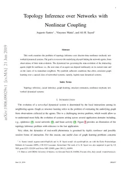 Topology Inference over Networks with Nonlinear Coupling