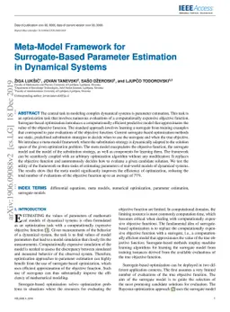 Meta-Model Framework for Surrogate-Based Parameter Estimation in
  Dynamical Systems