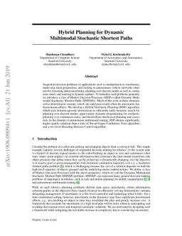 Hybrid Planning for Dynamic Multimodal Stochastic Shortest Paths