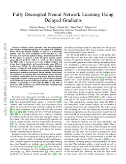 Fully Decoupled Neural Network Learning Using Delayed Gradients