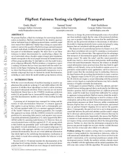FlipTest: Fairness Testing via Optimal Transport