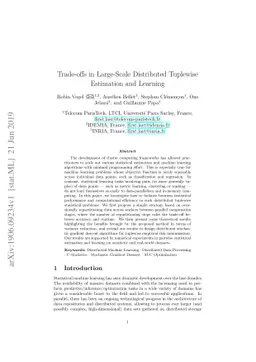 Trade-offs in Large-Scale Distributed Tuplewise Estimation and Learning