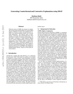 Generating Counterfactual and Contrastive Explanations using SHAP