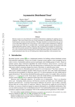 Asymmetric Distributed Trust