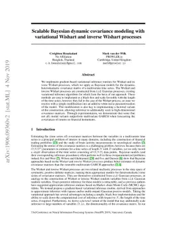 Scalable Bayesian dynamic covariance modeling with variational Wishart
  and inverse Wishart processes