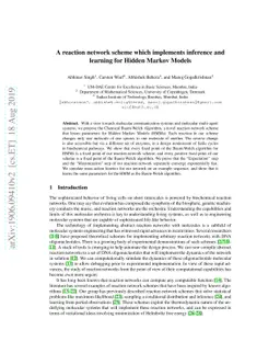 A reaction network scheme which implements inference and learning for
  Hidden Markov Models