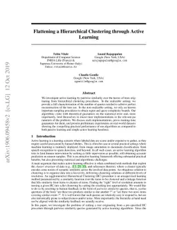 Flattening a Hierarchical Clustering through Active Learning