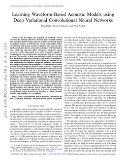 Learning Waveform-Based Acoustic Models using Deep Variational
  Convolutional Neural Networks