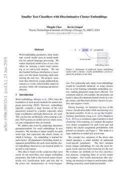 Smaller Text Classifiers with Discriminative Cluster Embeddings
