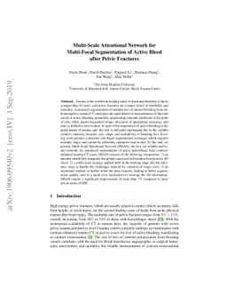 Multi-Scale Attentional Network for Multi-Focal Segmentation of Active
  Bleed after Pelvic Fractures